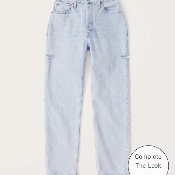 MOVING SALE. MAKE AN OFFER! Abercrombie Curve Love high rise dad jeans - Picture 1 of 4